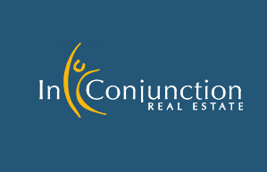 In Conjunction logo for real estate copywriting portfolio