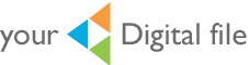 Your Digital File logo for copywriting and design portfolio