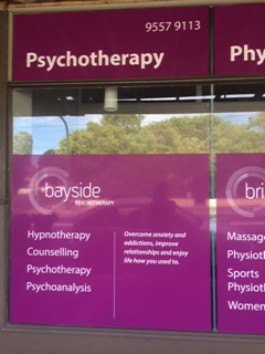 Bayside Psychotherapy signage 1