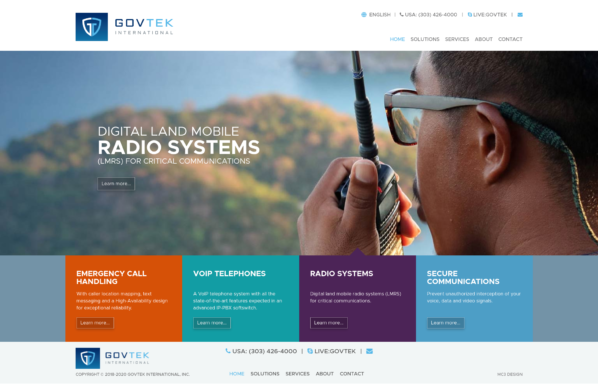 GovTek website planning copy design and development sample 1
