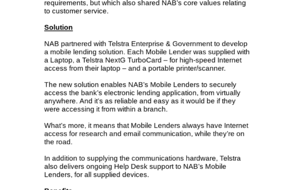 Telstra-NAB technical case study